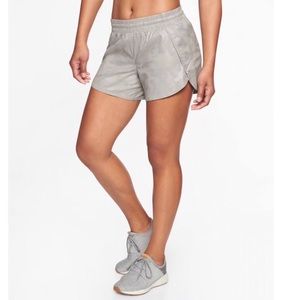 Athleta gray “runner” shorts 4”